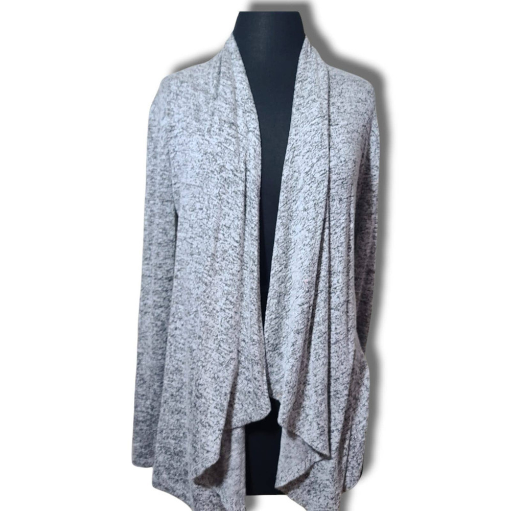 Popular basic waterfall cardigan color gray sz M